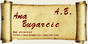 Ana Bugarčić vizit kartica
